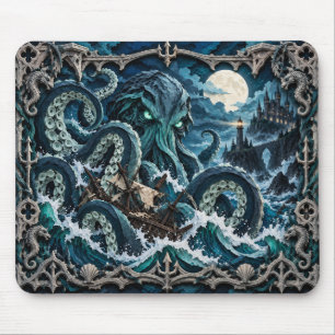 Kraken, Paper Cut Monster Mouse Pad