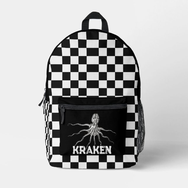 Kraken Printed Backpack (Front)