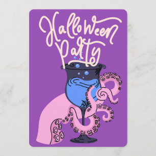 Kraken Tentacle Potion Halloween Party Holiday Card