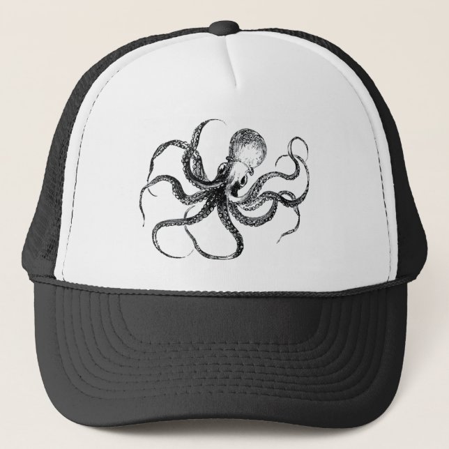 Krakken The Octopus Trucker Hat (Front)