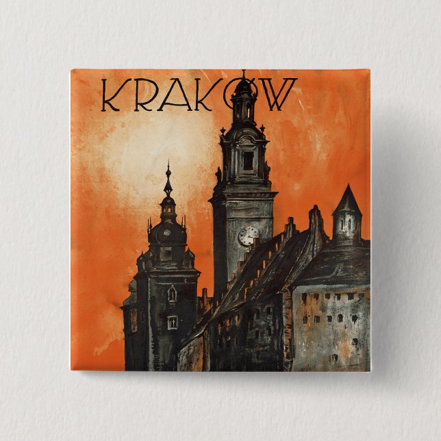 Krakow 15 Cm Square Badge (Front)