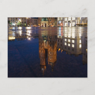 Krakow Basilica Reflection Poland Postcard