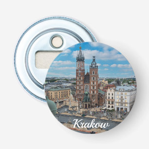 Krakow city center from above in Poland Bottle Opener