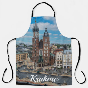 Krakow city centre from above in Poland Apron
