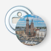Krakow city centre from above in Poland