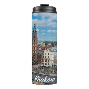 Krakow city centre from above in Poland Thermal Tumbler