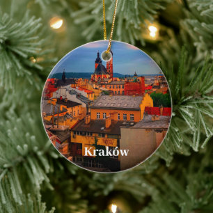 Krakow Europe Poland Polska Old Town Ceramic Ornament