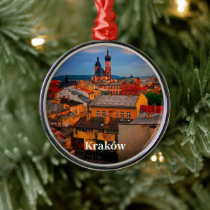 Krakow Europe Poland Polska Old Town Metal Ornament