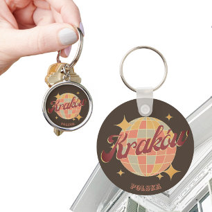 Kraków Krakow City Poland Retro Vintage Key Ring