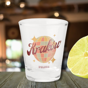Kraków Krakow City Poland Retro Vintage Postcard Shot Glass