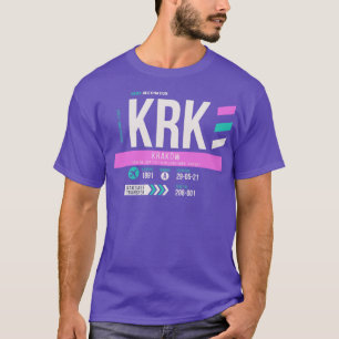 Krakow KRK Airport Code Baggage Tag 1 T-Shirt