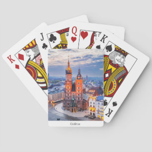 Krakow night in Poland Playing Cards