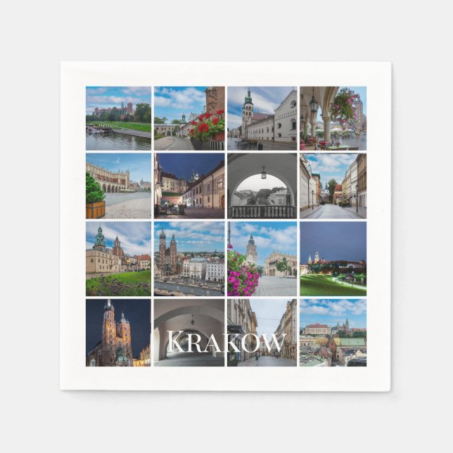 Krakow old town landscapes, Poland Napkin (Front)