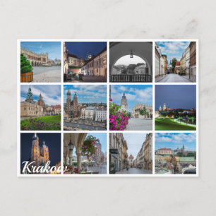 Krakow old town landscapes, Poland Postcard