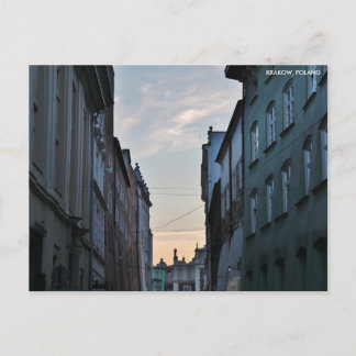 Krakow Old Town, with City Text Postcard