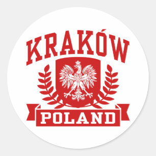 Krakow Poland Classic Round Sticker