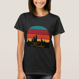 Krakow Poland Old Town Retro Trave T-Shirt