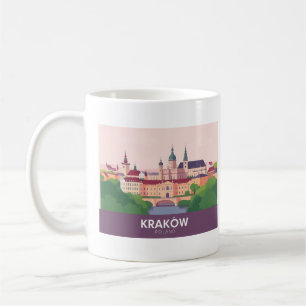 Kraków Poland Pastel Travel – Wawel Castle Coffee Mug