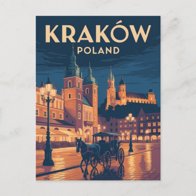 Krakow Poland Postcard (Front)