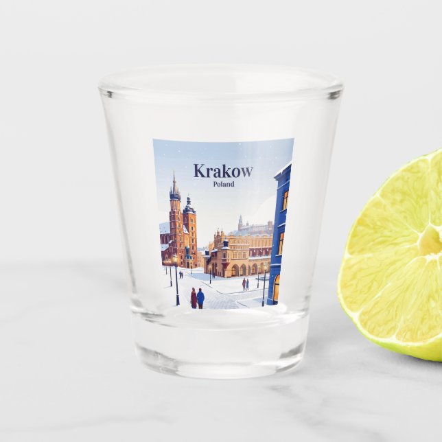 Krakow, Poland Shot Glass (Front)