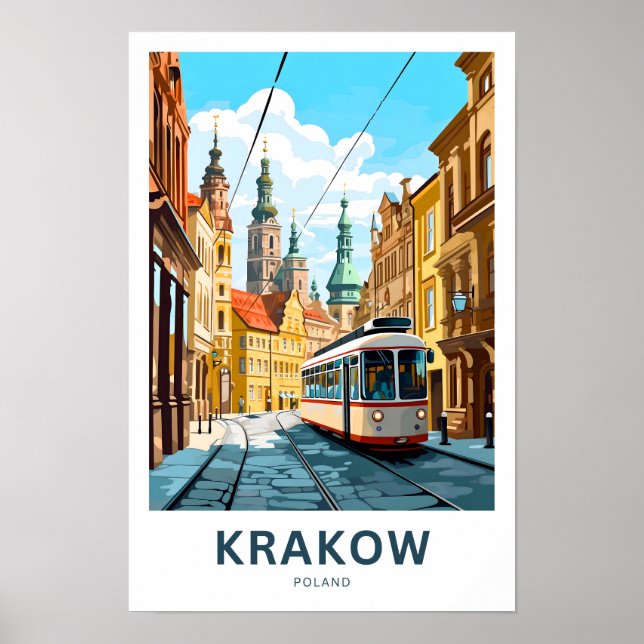 Krakow Poland Travel Print (Front)