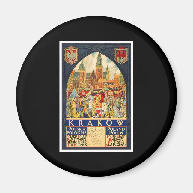 Krakow Polska Pologne Magnet (Front)