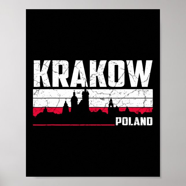 Krakow Skyline Poland  Poster (Front)