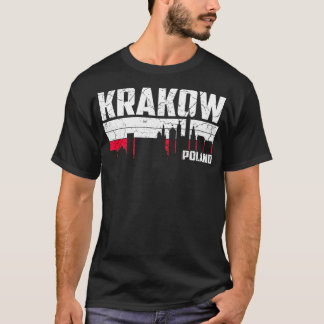 Krakow Skyline Poland Vacation T-Shirt