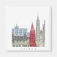Krakow skyline poster
