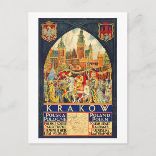 Krakow Vintage Travel Postcard