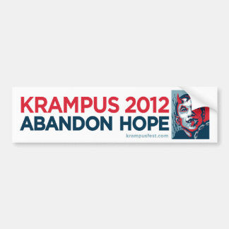 Krampus 2012 Abandon Hope Slogan Sticker
