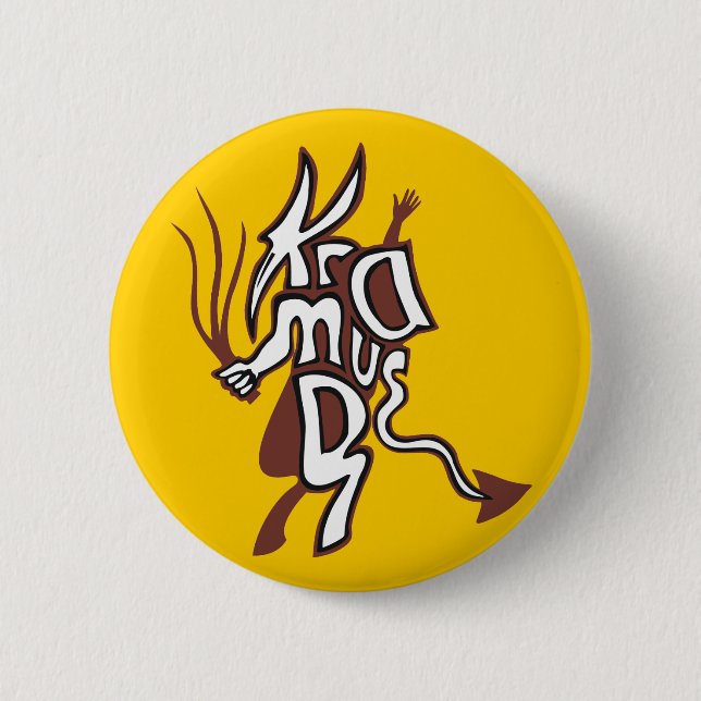 Krampus 6 Cm Round Badge (Front)