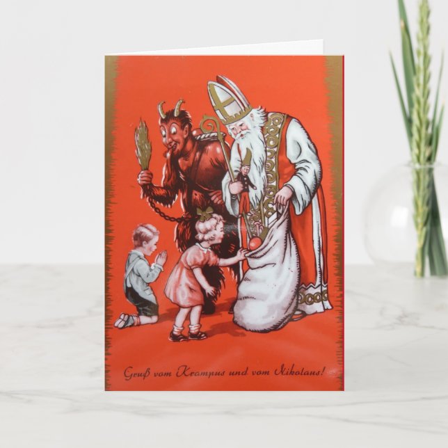 Krampus and St. Nicholas Card (Front)