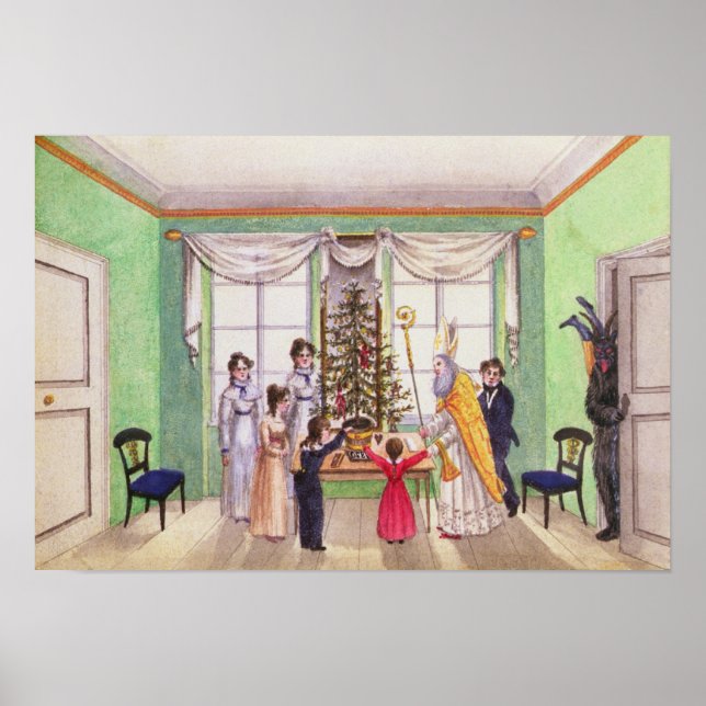 Krampus and St. Nicholas from journal of Carl Poster (Front)