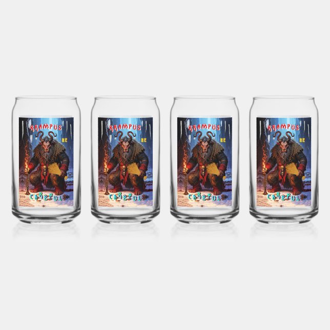 Krampus Be Careful Can Glass (Front)