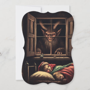 krampus blank holiday card