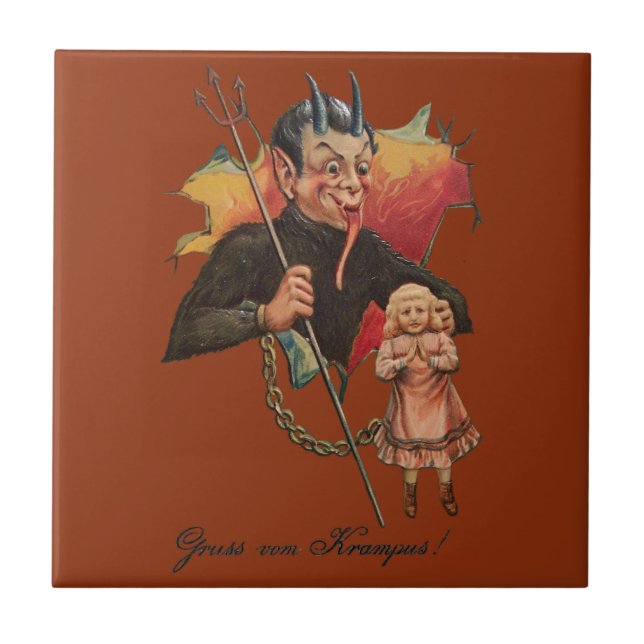 Krampus Breaking Through Tile (Front)