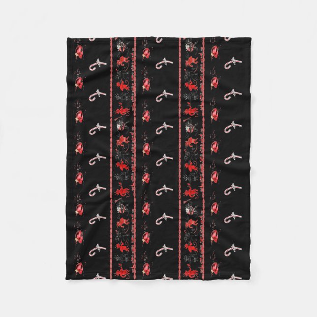 Krampus Broken Christmas Fleece Blanket (Front)