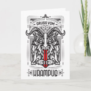 Krampus Card with Funny Poem