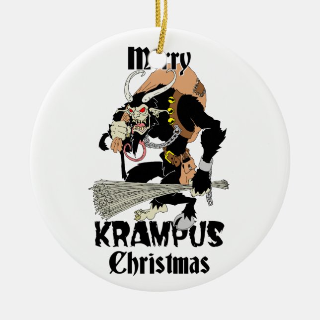 Krampus Christmas Ceramic Tree Decoration (Front)