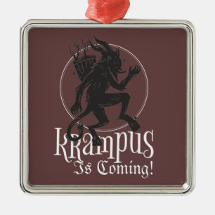 Krampus Christmas Holiday  Metal Ornament
