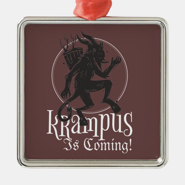 Krampus Christmas Holiday  Metal Ornament (Front)