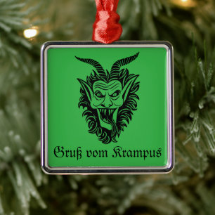Krampus Christmas Metal Ornament