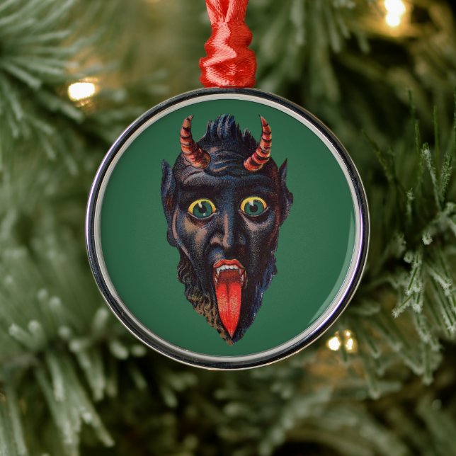 Krampus Christmas Metal Ornament (Tree)
