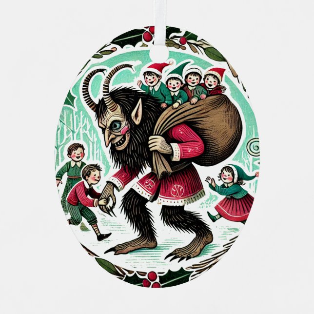 Krampus Christmas                                  Metal Tree Decoration (Front)