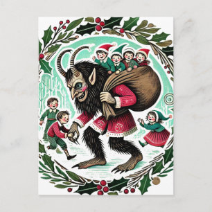 Krampus Christmas Postcard