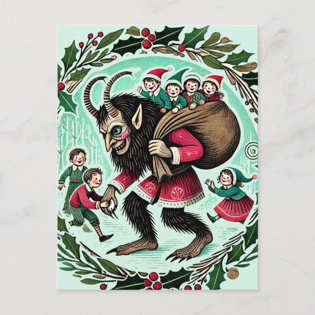 Krampus Christmas                                  Postcard (Front)