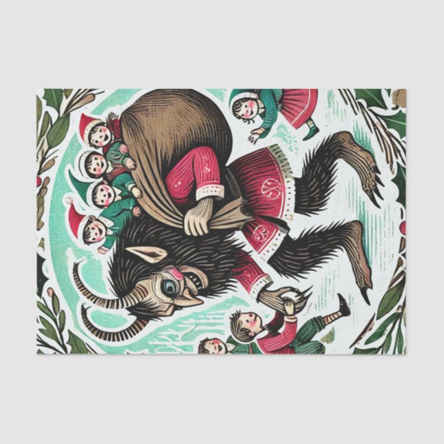 Krampus Christmas                                  Tissue Paper (Front)