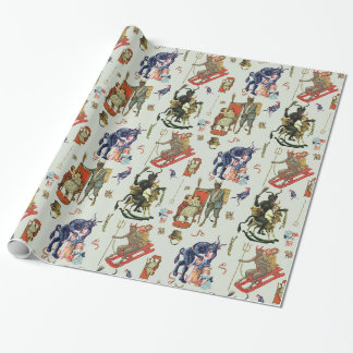 Krampus Collage Wrapping Paper