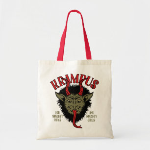 Krampus Face Naughty Tote Bag